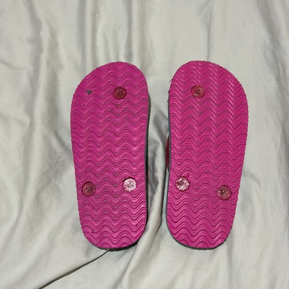 lol 13/1 light up tween toe flip flops blinking lights worn once euc like new - Picture 5 of 7